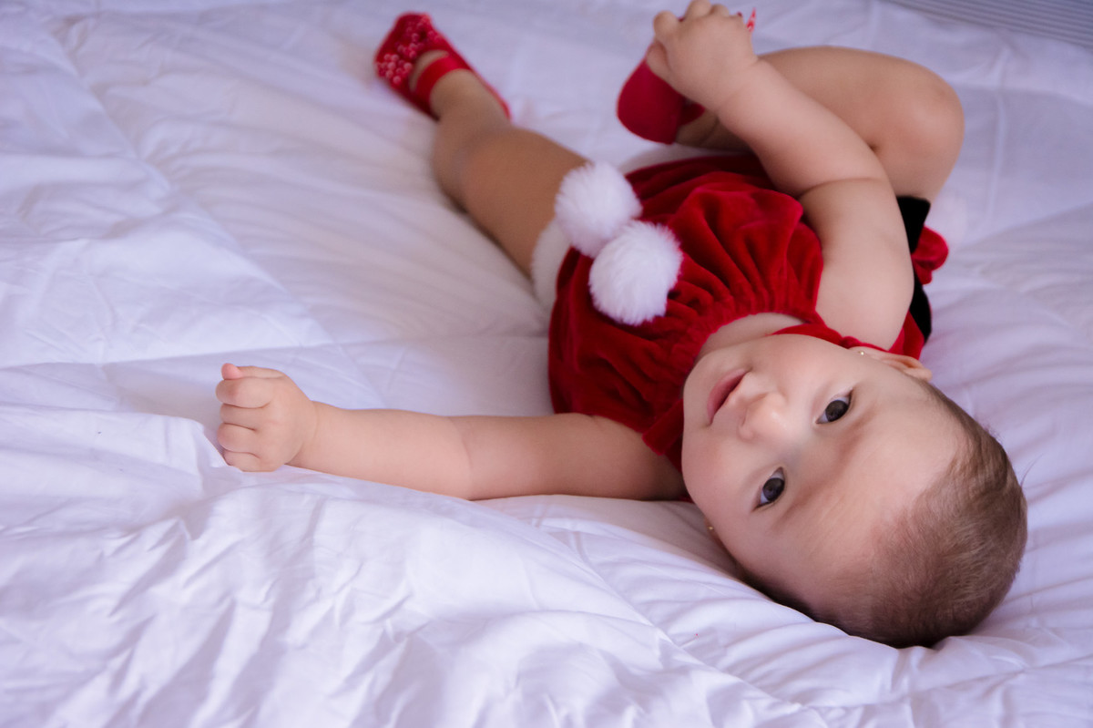 ensaio de natal, bebê natalino, arvore de natal, papai noel