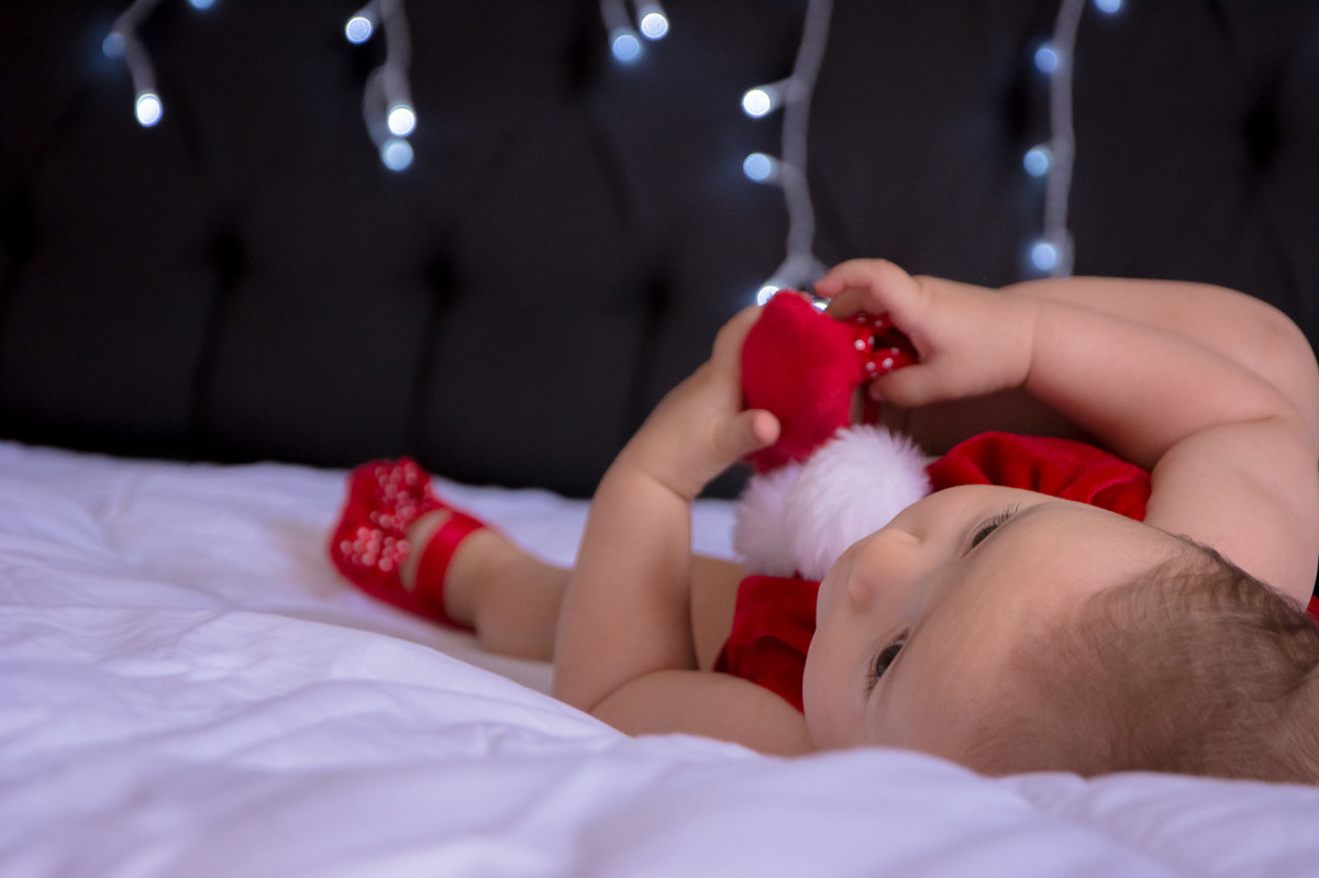 ensaio de natal, bebê natalino, arvore de natal, papai noel