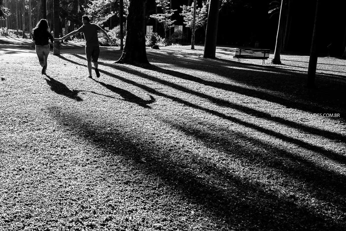 casal correndo feliz no parque