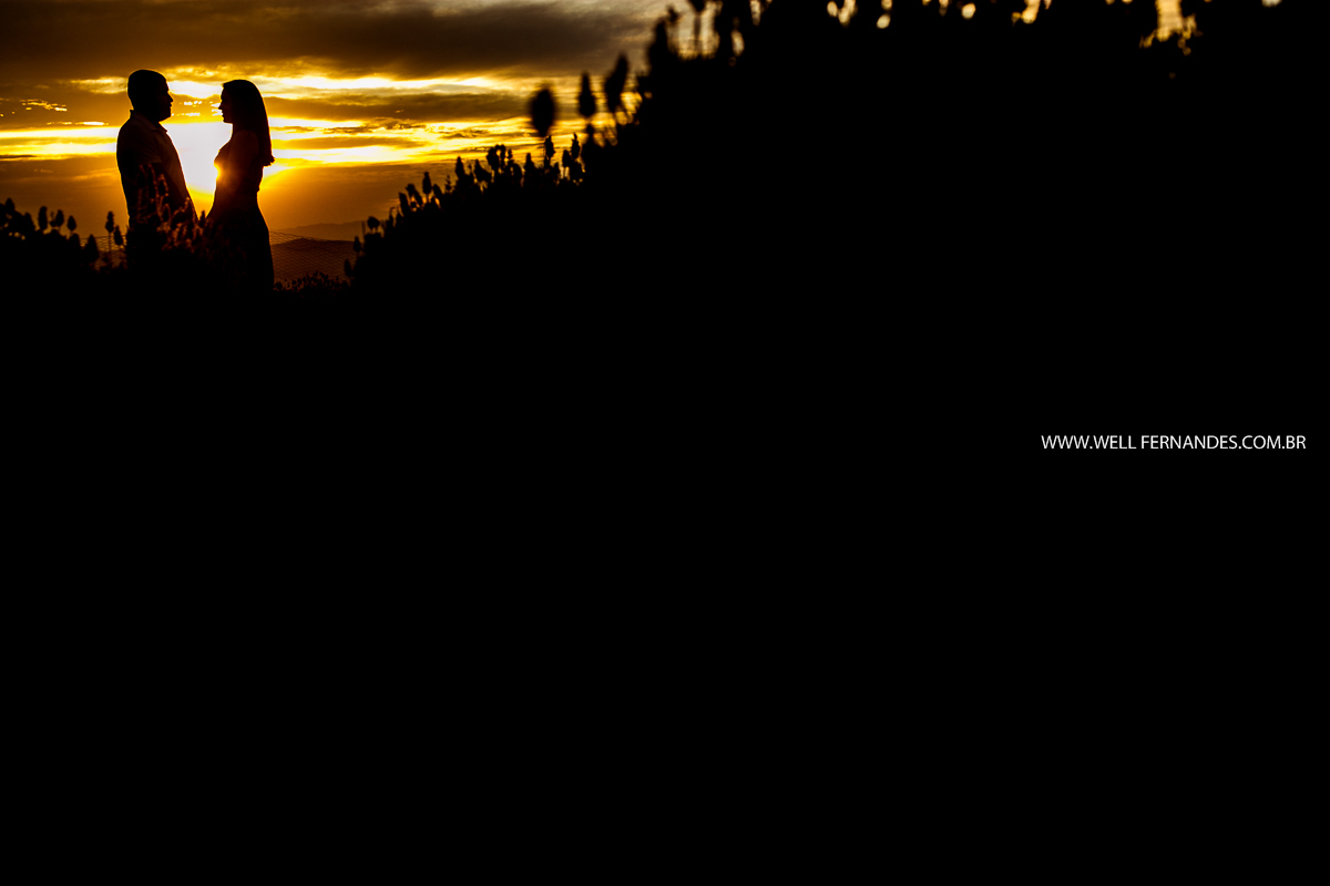 silhueta espetacular de um casal apaixonadp
