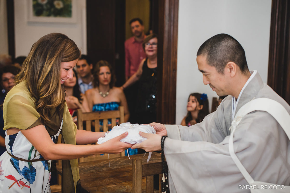 Celebração do Casamento budista do casal Beatriz e Roger no Drink Café Humaitá, Humaitá, Rio de Janeiro-RJ