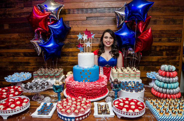 15 anos. debutante, festa a fantasia, mulher de ferro, homem de ferro, festa temática