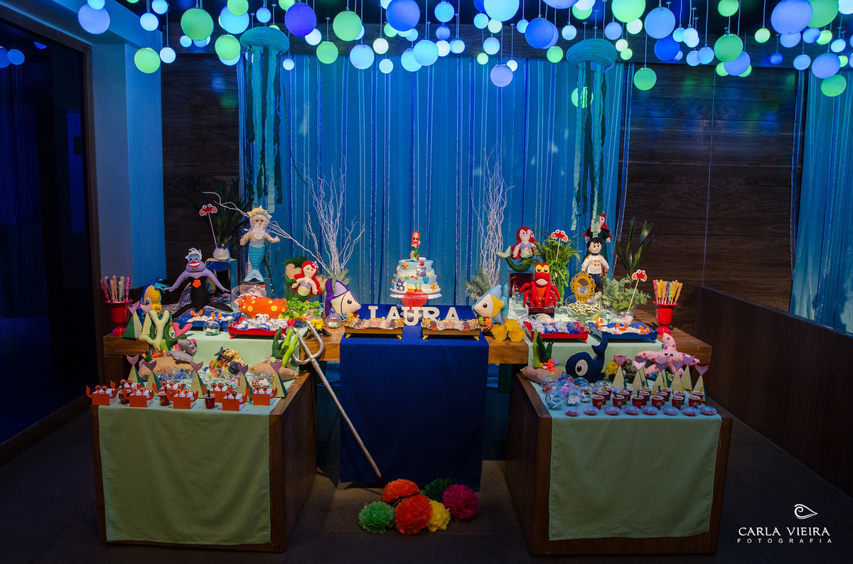 Festa Infantil; Pequena Sereia; aniversário