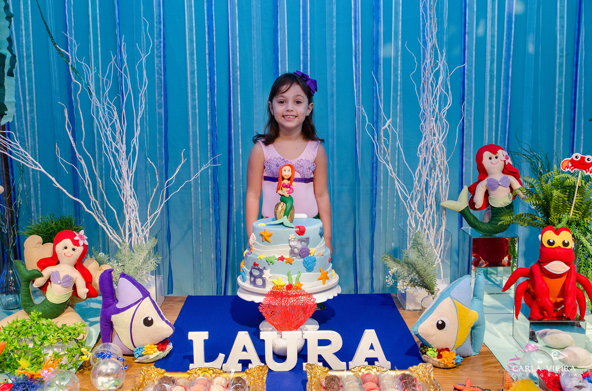 Festa Infantil; Pequena Sereia; aniversário