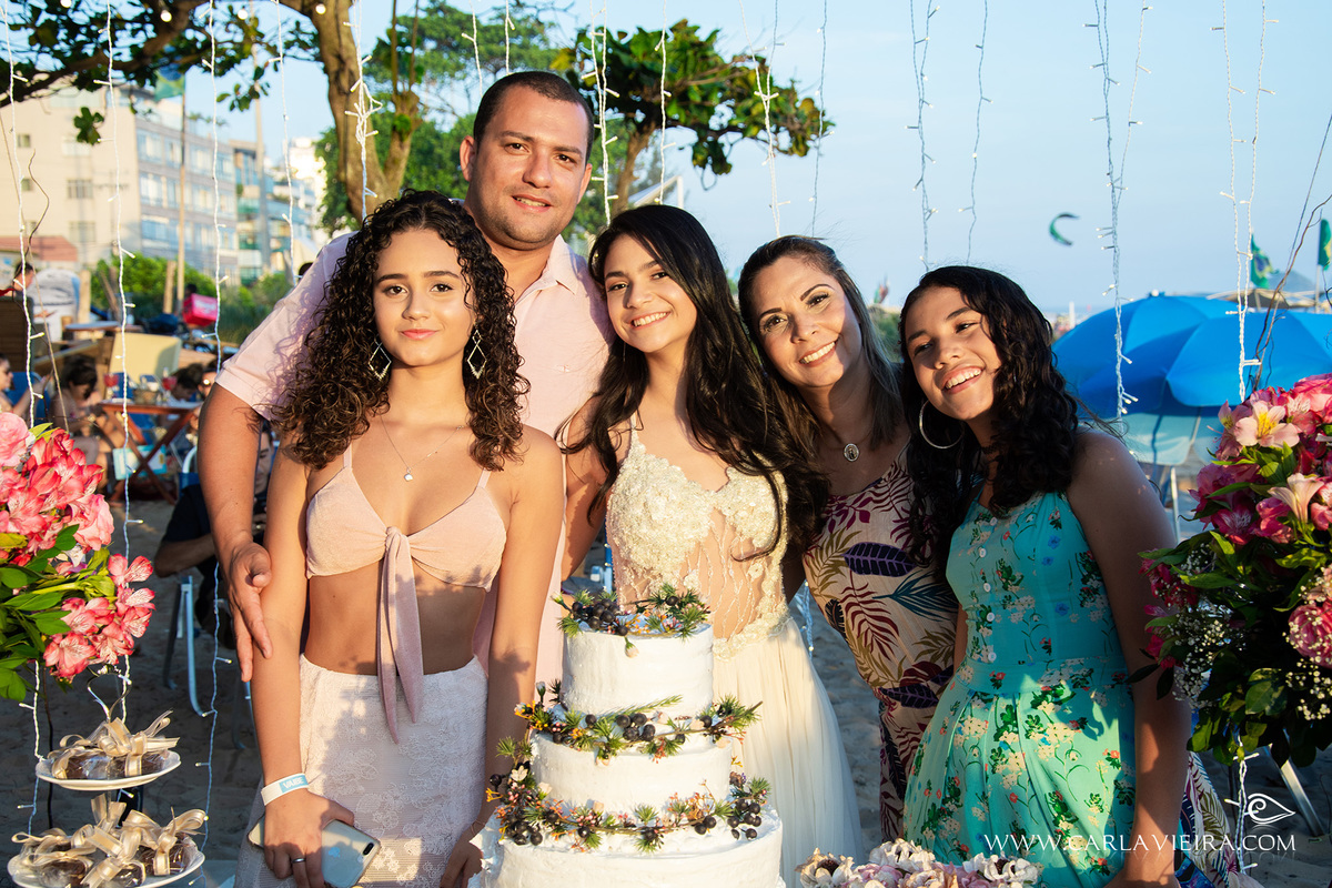 Festa de 15 anos na praia