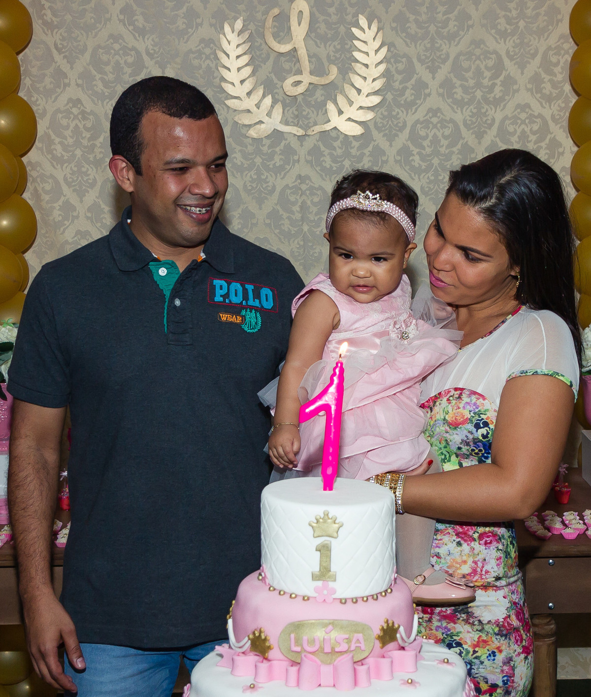 Vela acessa 1 ano Luísa Tema Princesa pelo fotógrafo Douglas Maia