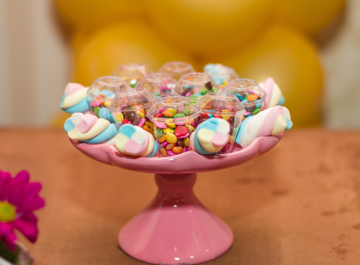 Marshmallow e caixa na bandeja Tema Princesa pelo fotógrafo Douglas Maia