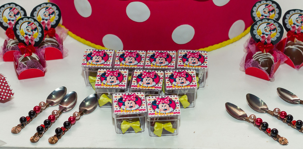 Caixa acrílico personalizada Tema Minnie pelo fotógrafo Douglas Maia