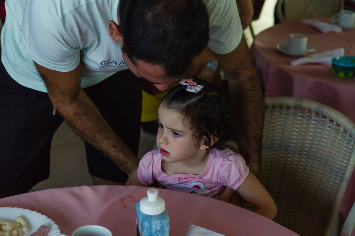 Pai e filha Café da manhã Dra. Kenia pelo fotógrafo Douglas Maia 