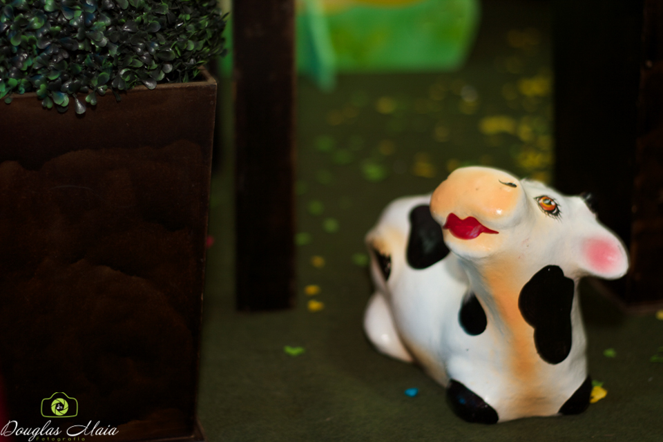 Vaquinha na Decoração Fazendinha da Lara pelo fotógrafo Douglas Maia