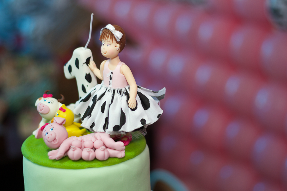 Bonequinha do bolo Fazendinha da Lara pelo fotógrafo Douglas Maia