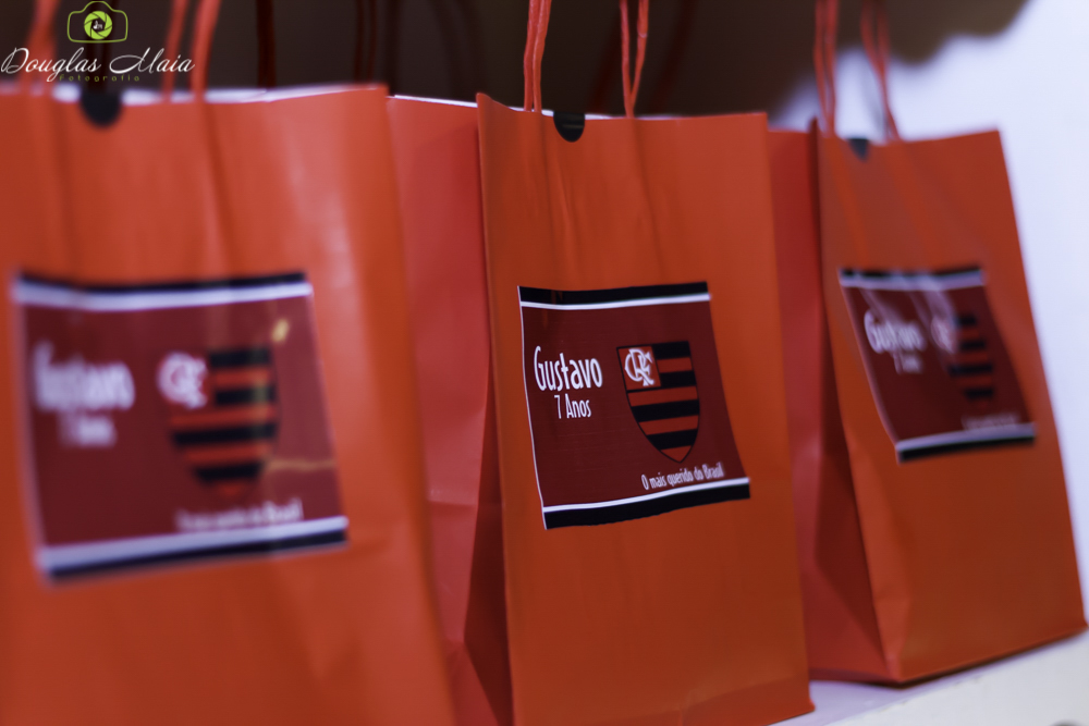 Sacola de lembrancinha Tema Flamengo pelo fotógrafo Douglas Maia