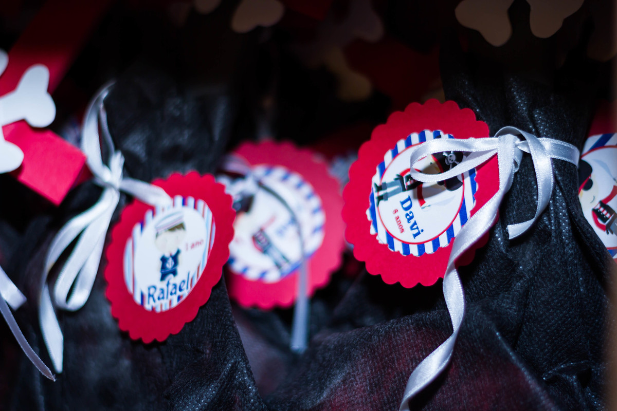 Saquinhos personalizados Tema Marinheiro e Pirata pelo fotógrafo Douglas Maia