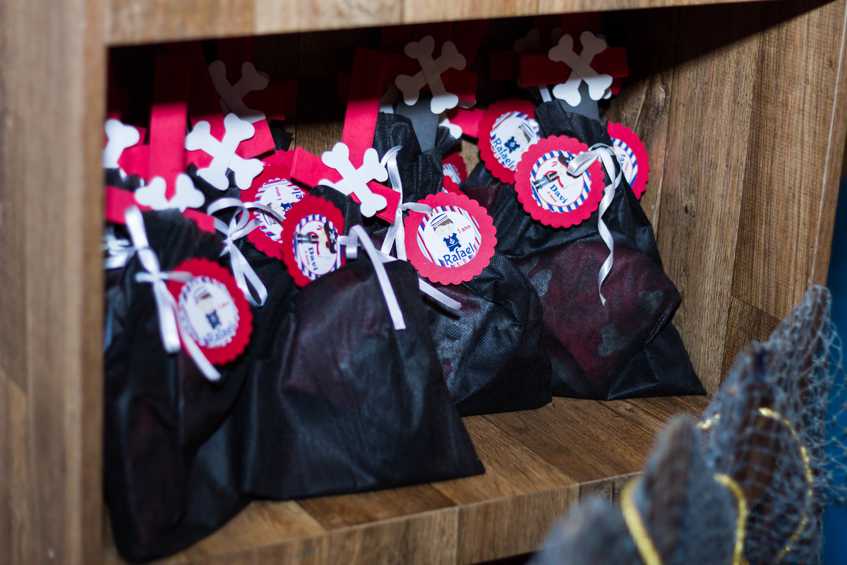 Saco de lembrancinhas Tema Pirata e Marinheiro pelo fotógrafo Douglas Maia