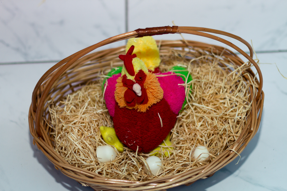 Galinha na decoração Tema Fazendinha pelo fotógrafo Douglas Maia