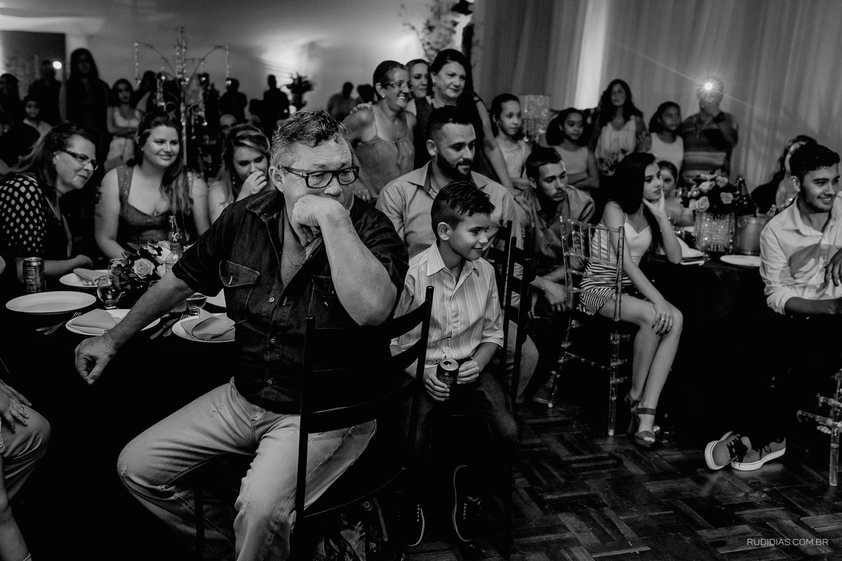 familia de debutante de 15 anos