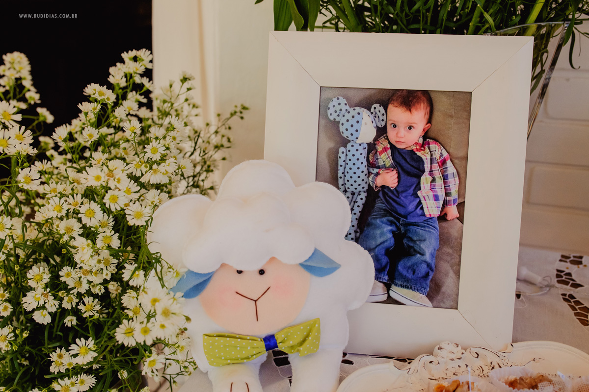 decoração de batizado de menino