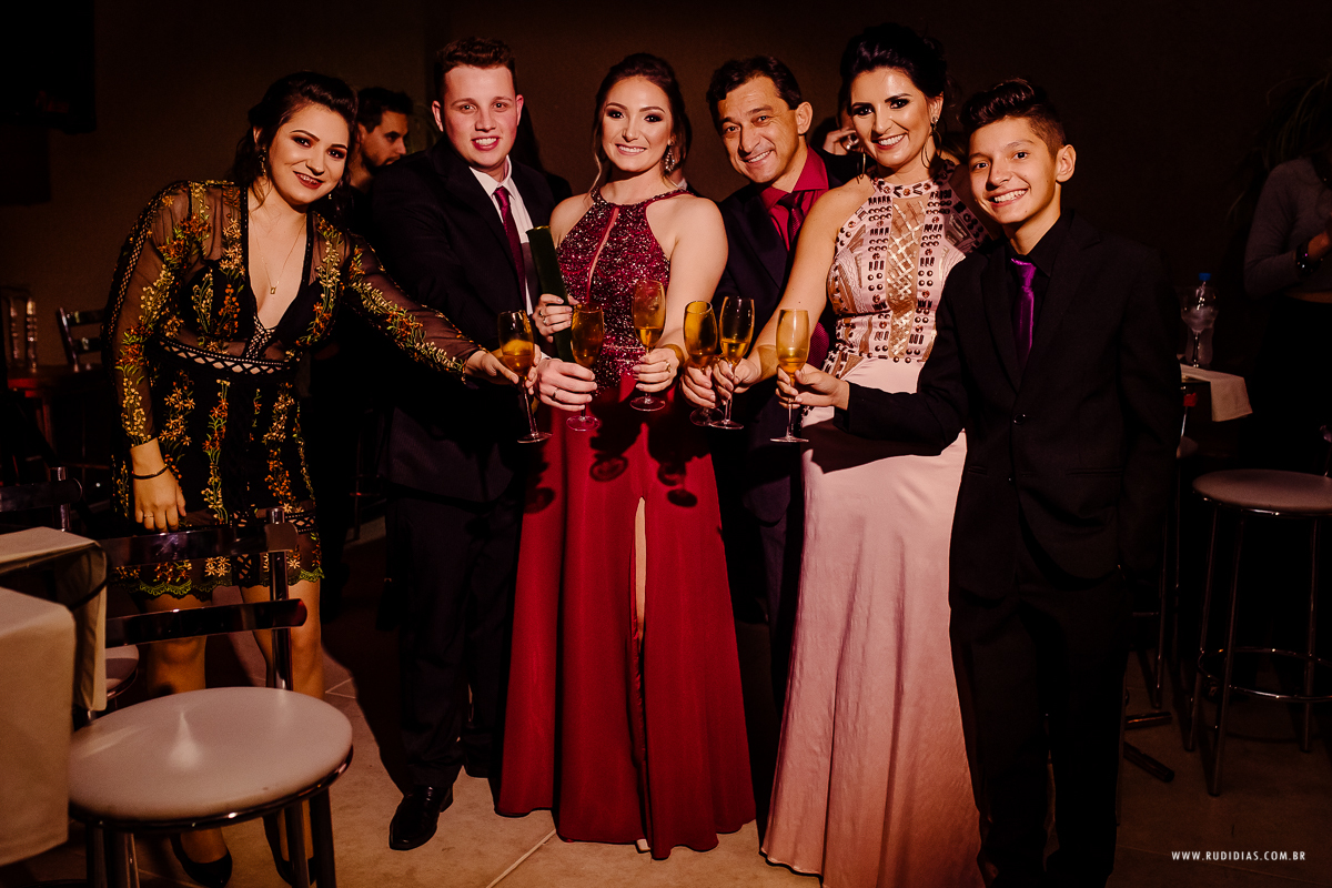 brinde na festa da formatura