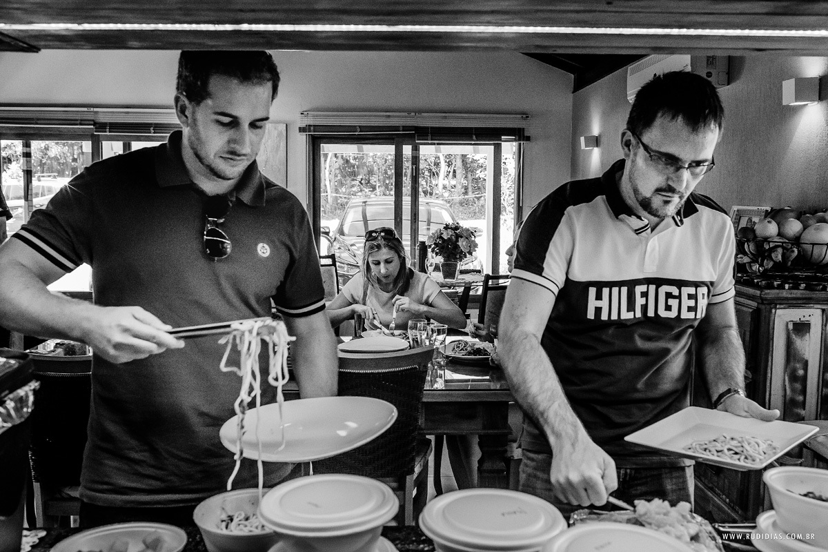 almoço no dia do casamento