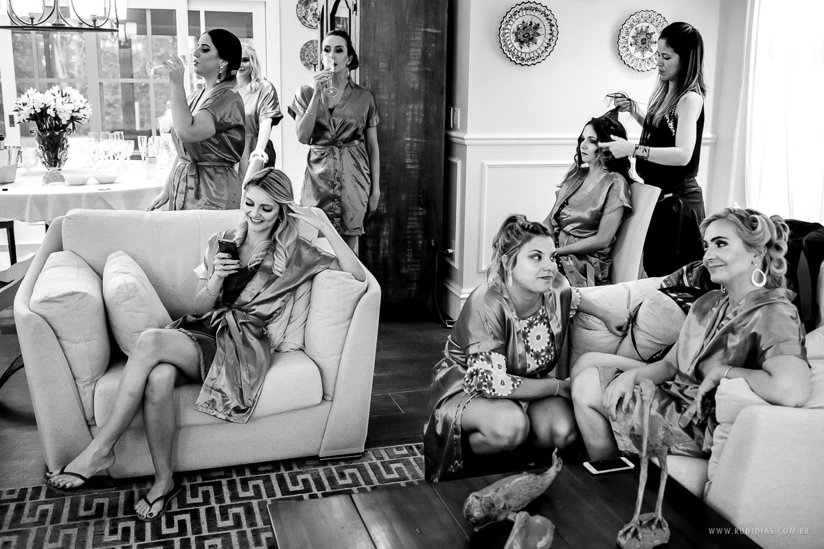 madrinhas de casamento no making of