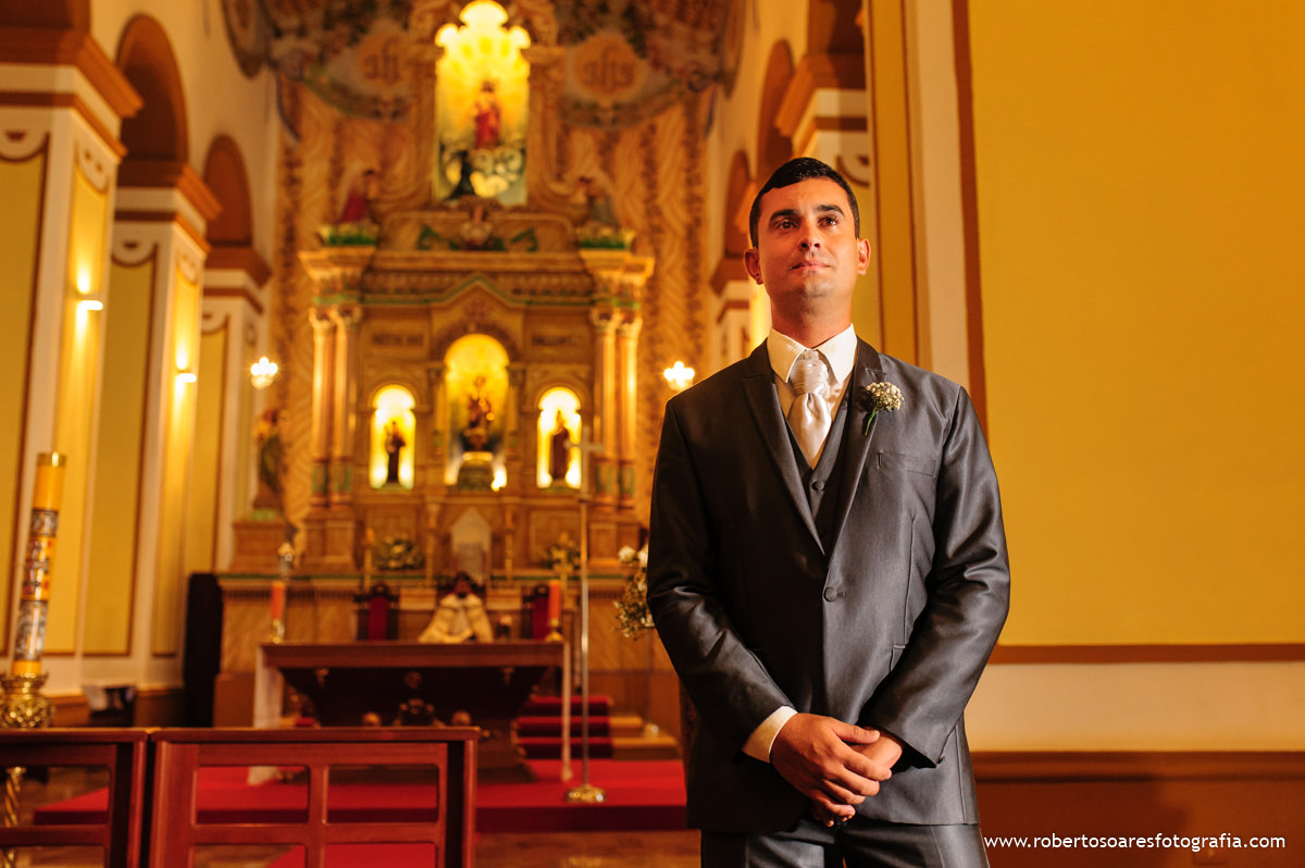 Noivo esperando - Casamento em Bananeiras