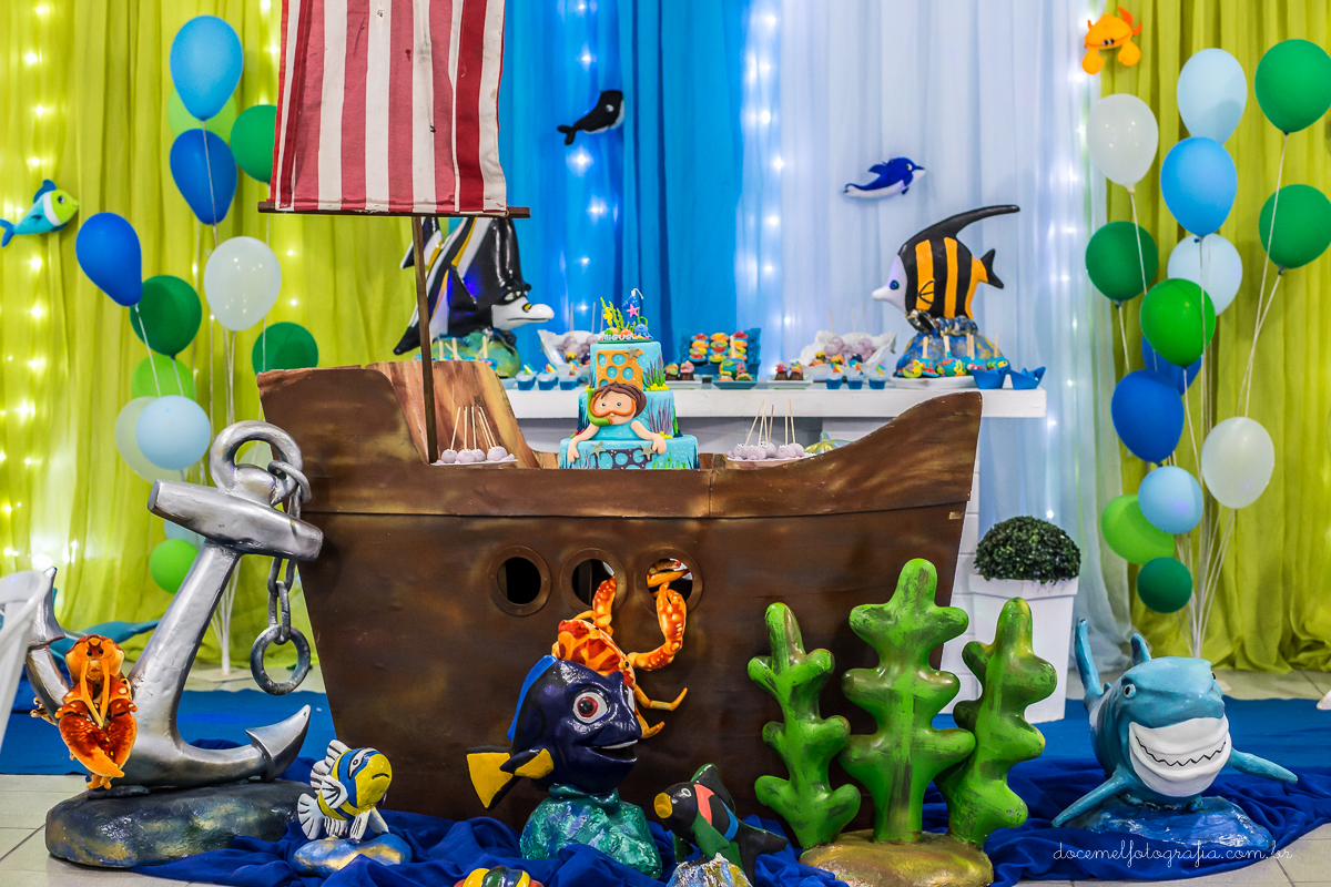 fotografia infantil,primeiro aninho, festas,festa no fundo mar, fotografia infantil São Gonçalo, fotografia infantil Niterói, doce mel fotografia, foto de crianças