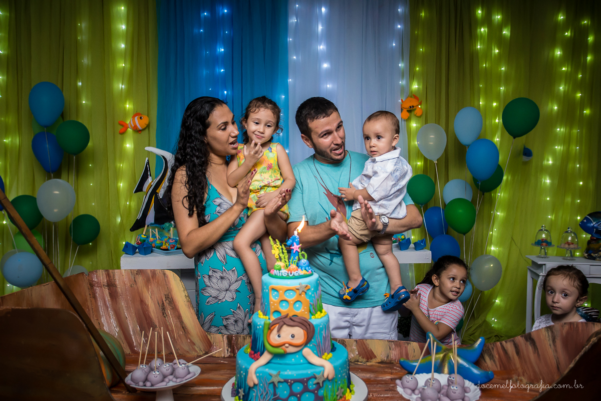fotografia infantil,primeiro aninho, festas,festa no fundo mar, fotografia infantil São Gonçalo, fotografia infantil Niterói, doce mel fotografia, foto de crianças