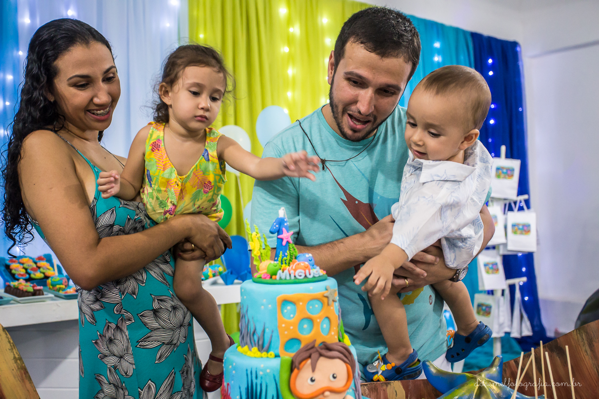 fotografia infantil,primeiro aninho, festas,festa no fundo mar, fotografia infantil São Gonçalo, fotografia infantil Niterói, doce mel fotografia, foto de crianças