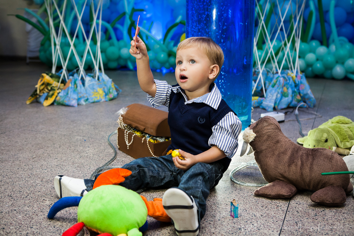 Fotografia infanti, fotografia de crianças, dois aninhos, tema da festa, fundo do mar,fotografia de família,  São gonçalo-RJ