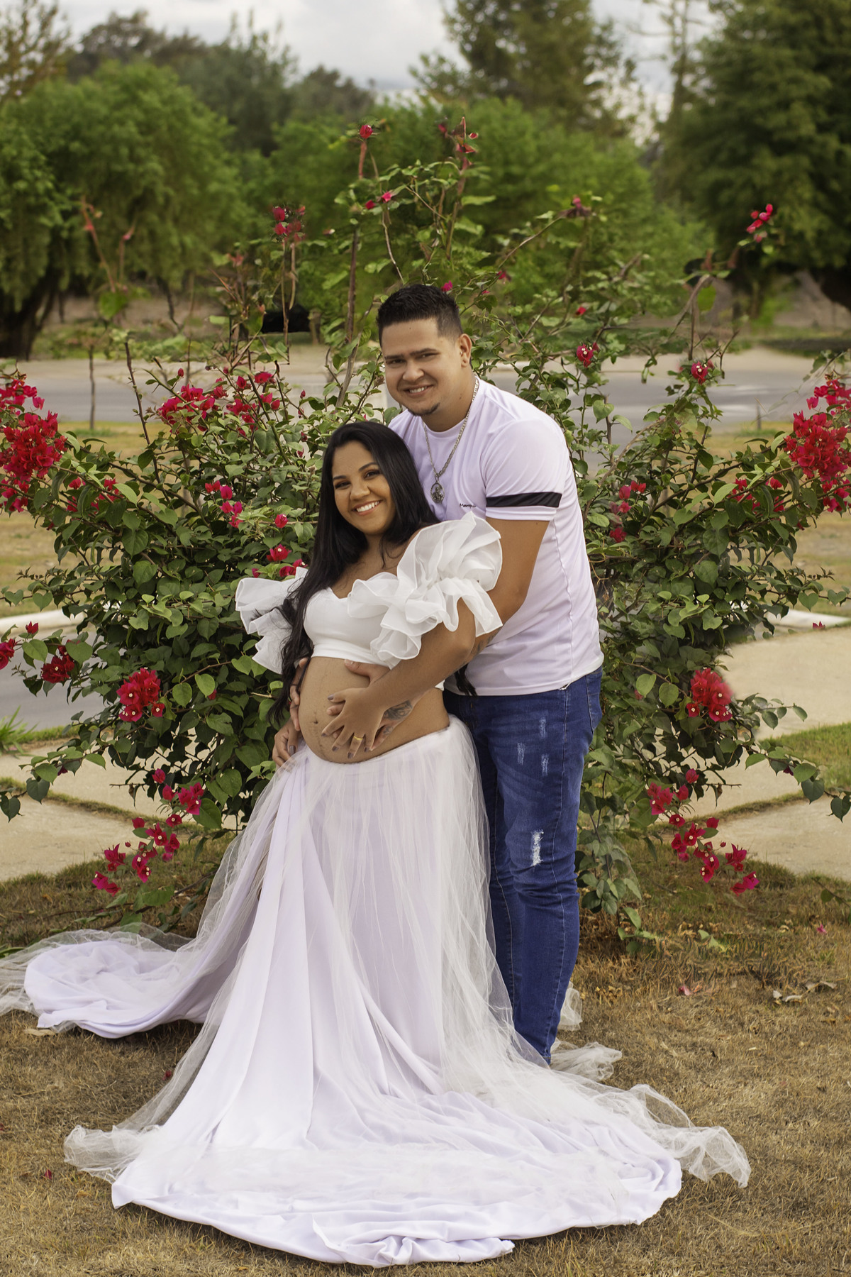 Casal a espera da pequena Aurora.