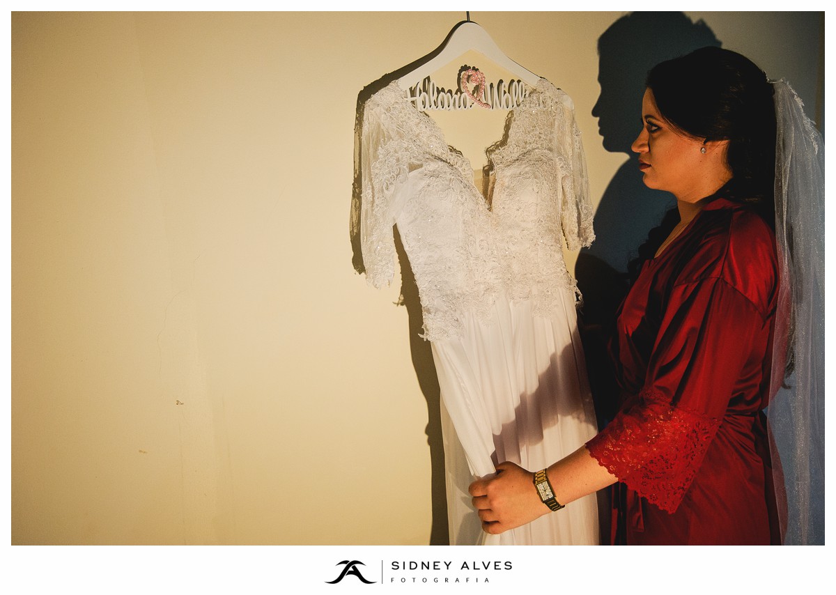 Halana com seu vestido de Noiva em Pombal