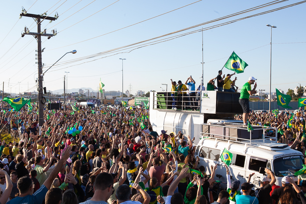 Fotografias das manifesta&ccedil;&otilde;es dos caminhoneiros em Palho&ccedil;a, registro feito por Sabrina Freitas Fotografias