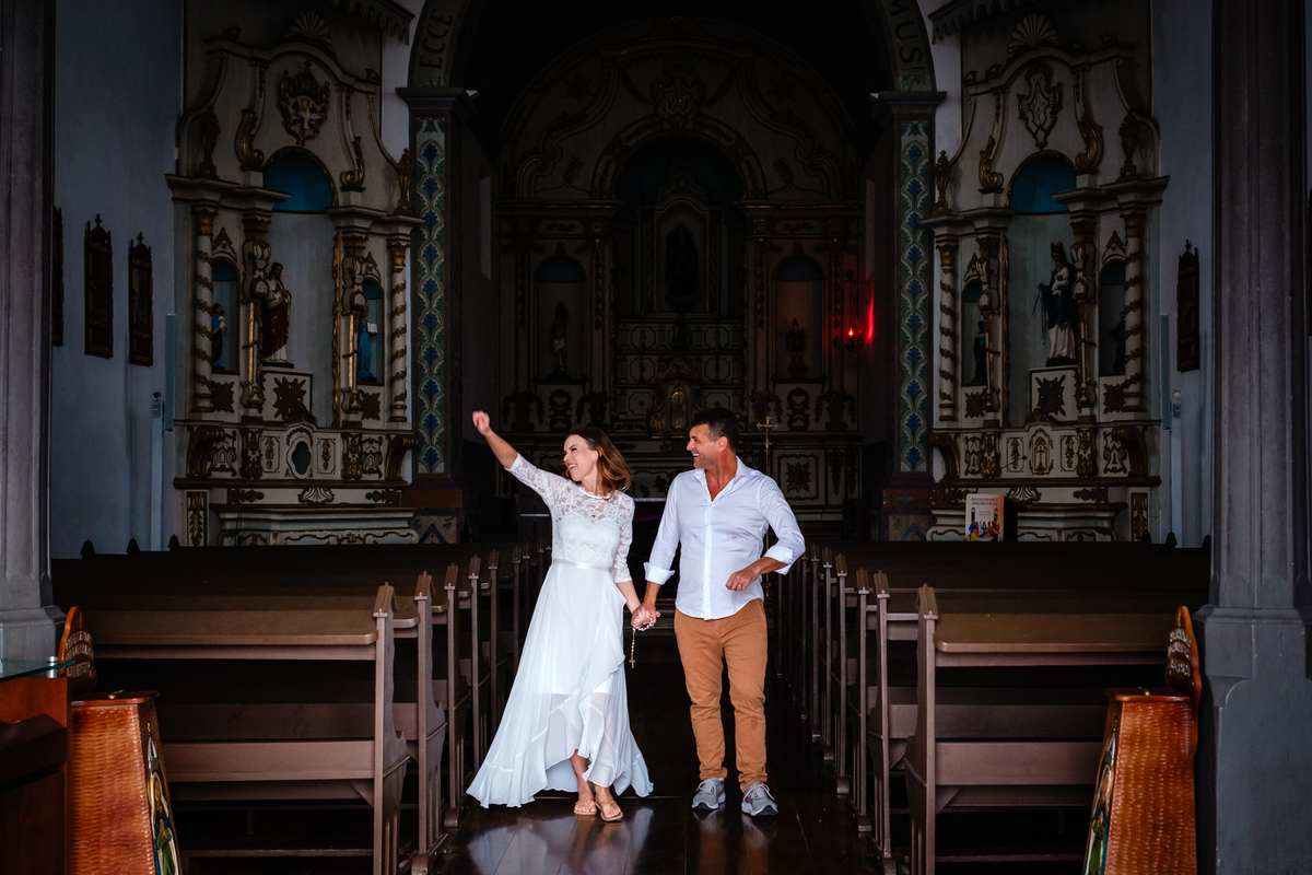Ensaio de Pré Casamento em Florianópolis Igreja Nossa Senhora da Lapa