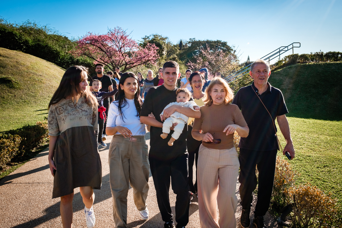 Ensaio de Família no Jardim Botanico de Curitiba