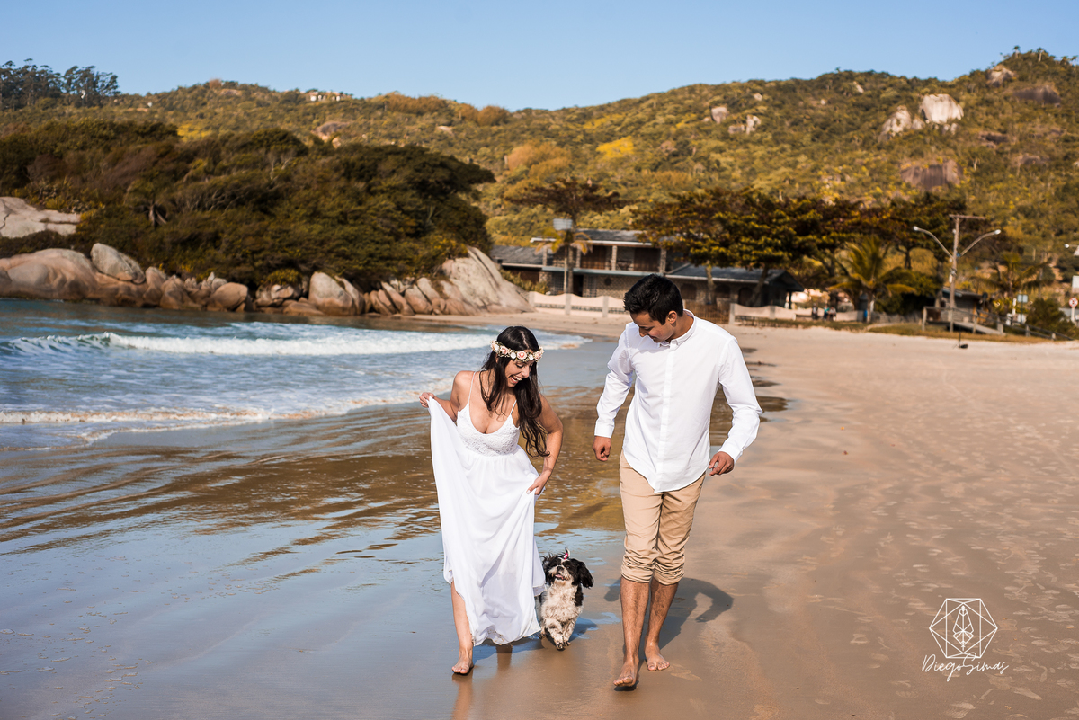 Ensaio de Casamento com o Cachorro