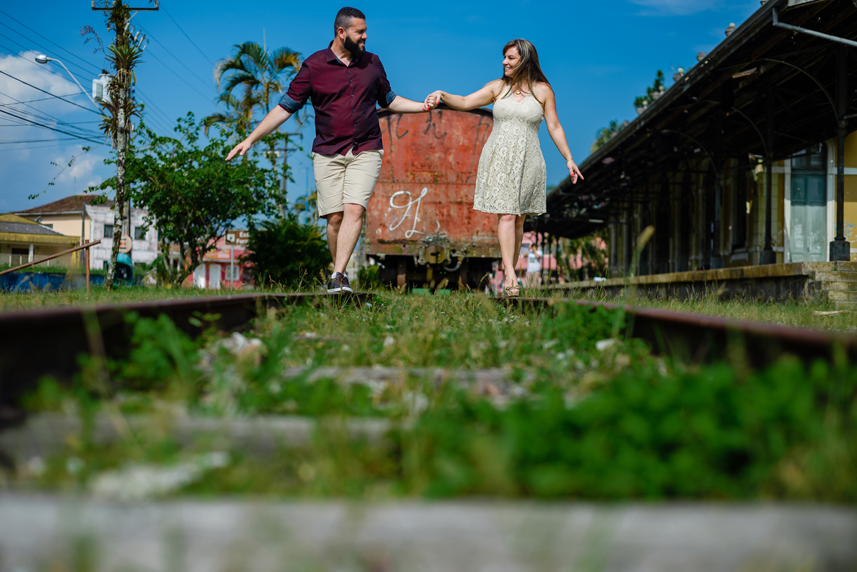 Ensaio de Casal em Antonina Parana - Estação ferroviária de Antonina