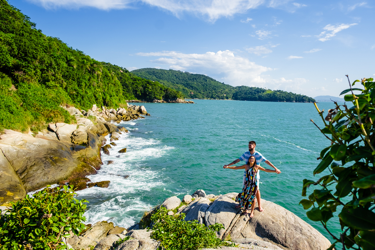 Ensaio de Pré Wedding no Caixa D Aco em Bombinhas / SC