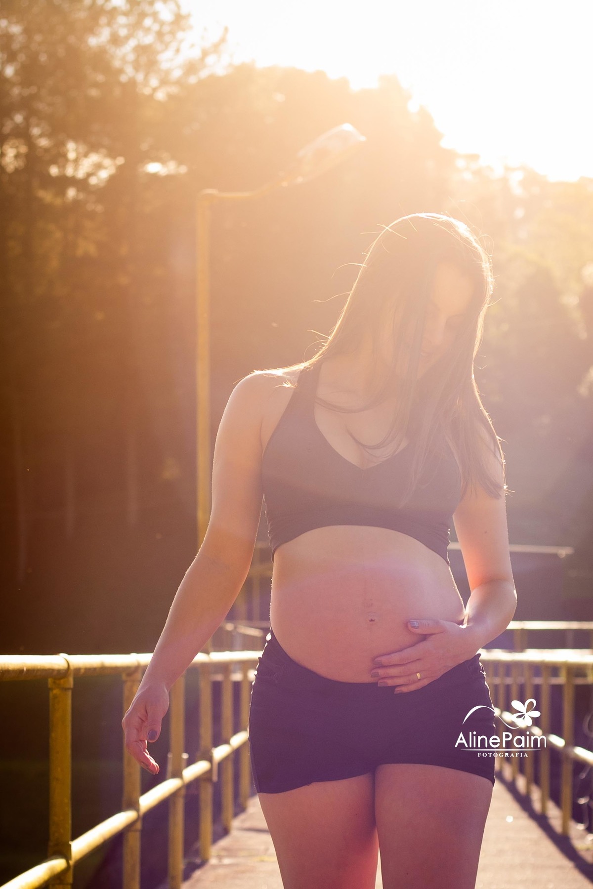 book externo de gestante em sao bento do sul, ensaio externo pela fotografa aline paim, estrada rio do julho, represa rio do julho,