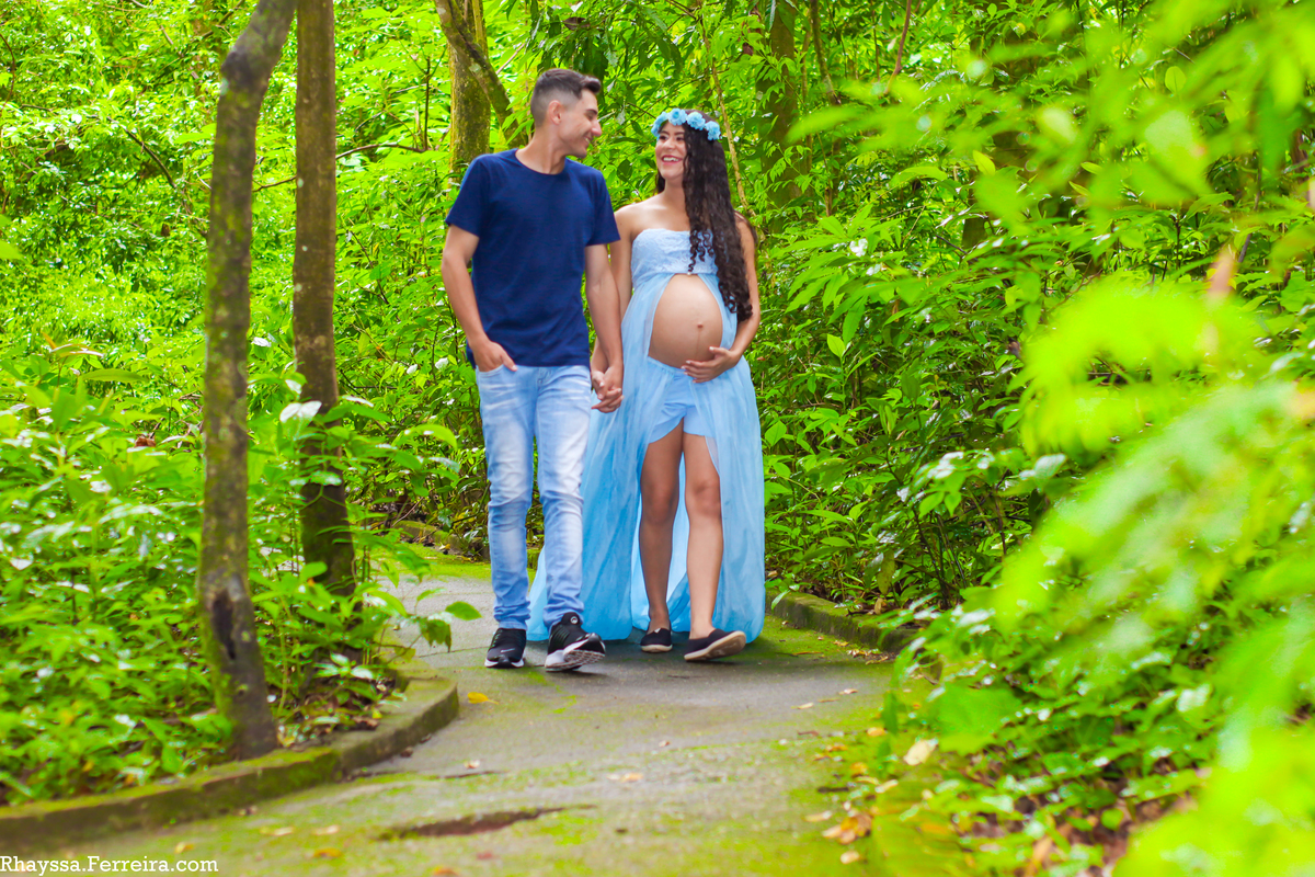 Azul claro de saia dupla 