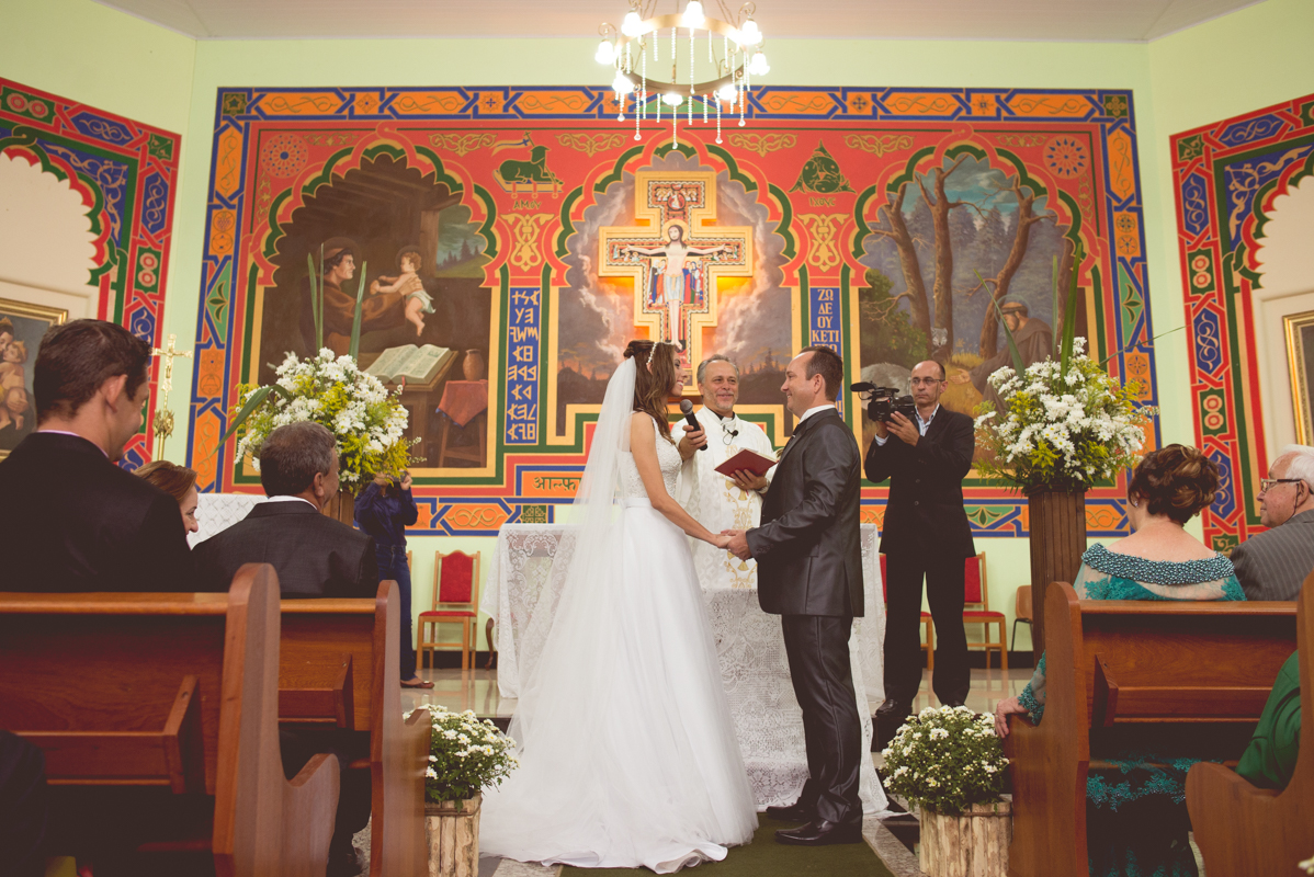 casamento, noivos no altar