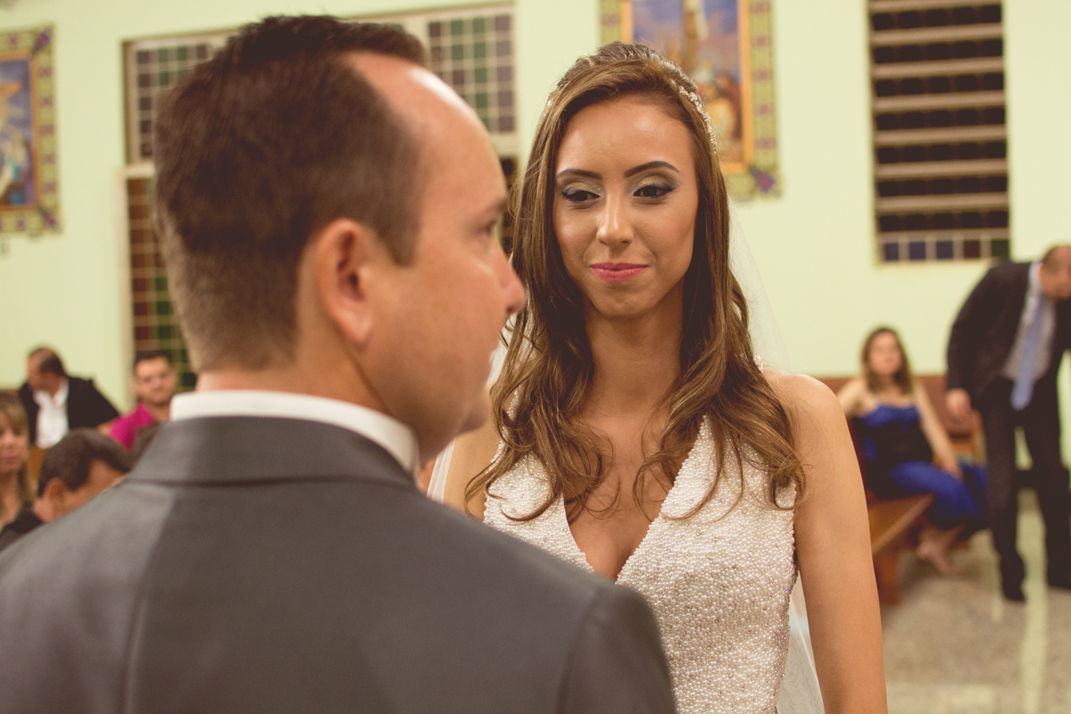 casamento, olhar da noiva
