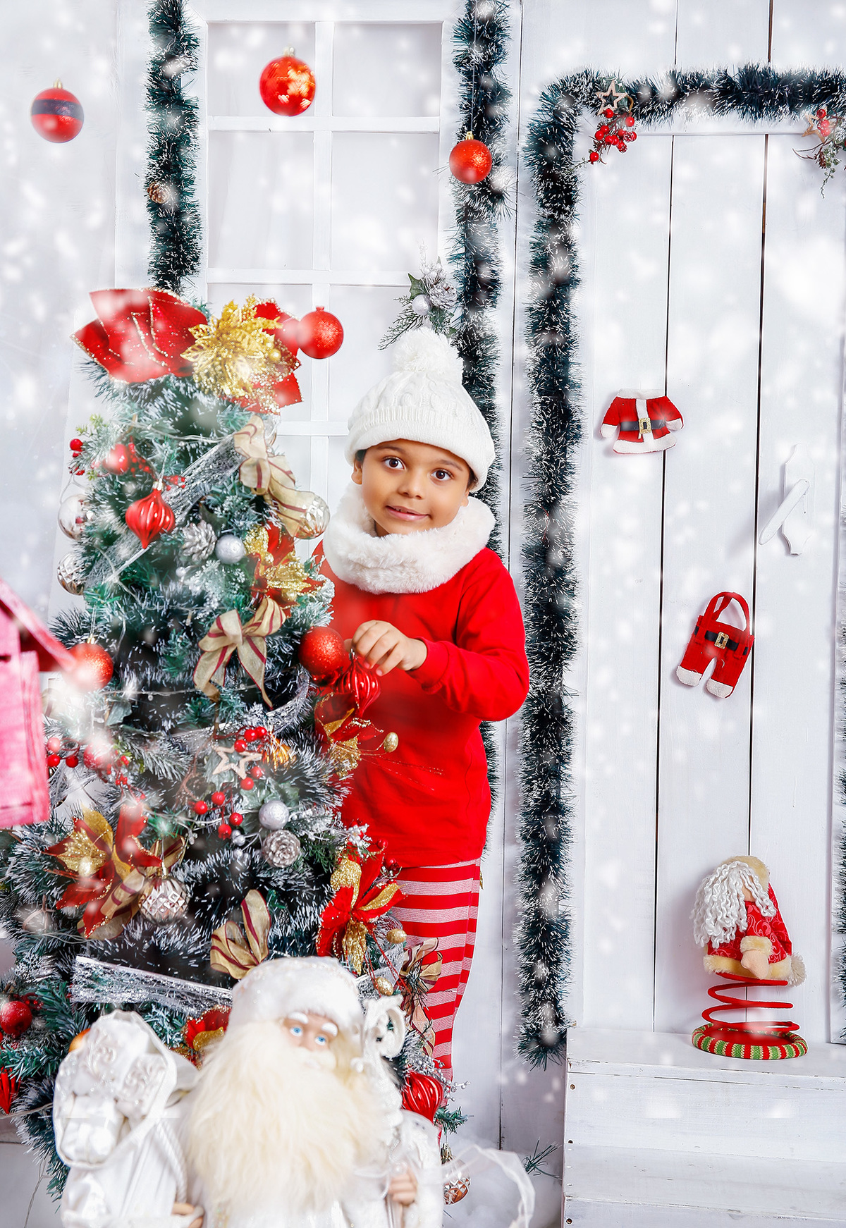 Mini ensaio de natal 2021 interlagos estúdio 2 no click - CASA NA NEVE