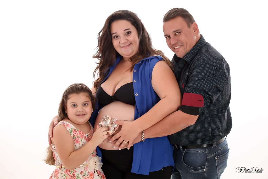 Gestante, Fotografia de Gestante, Gestação, Família, Barra Bonita, Fotografia de Estúdio, Mãe de Menina