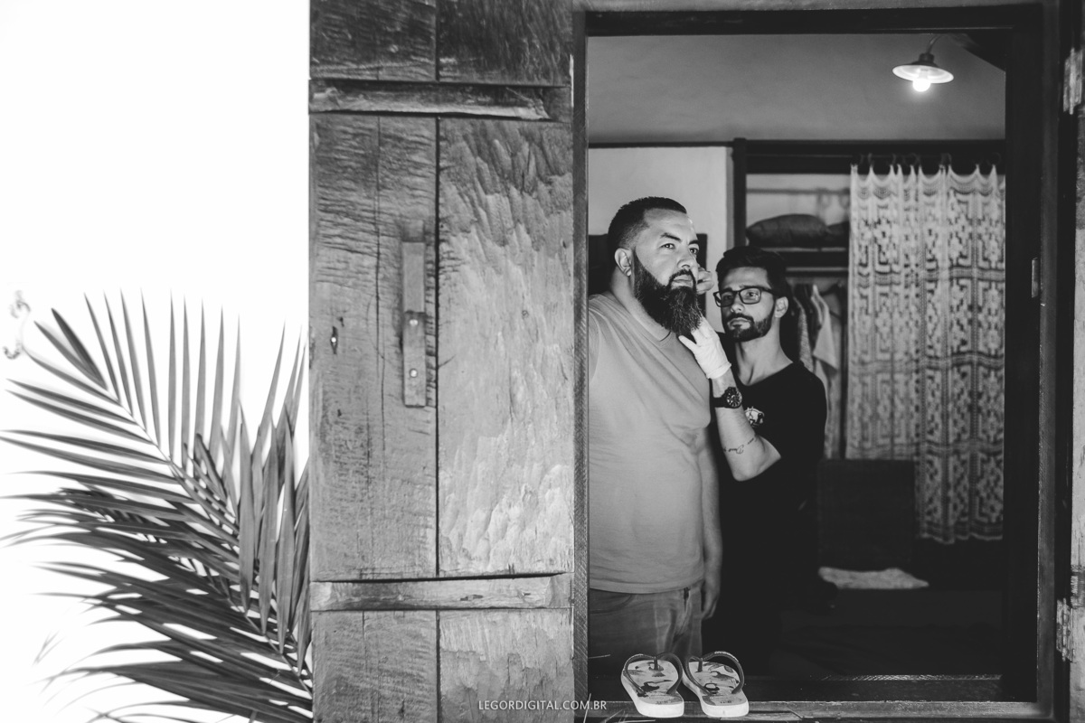 Making-of noivo na praia