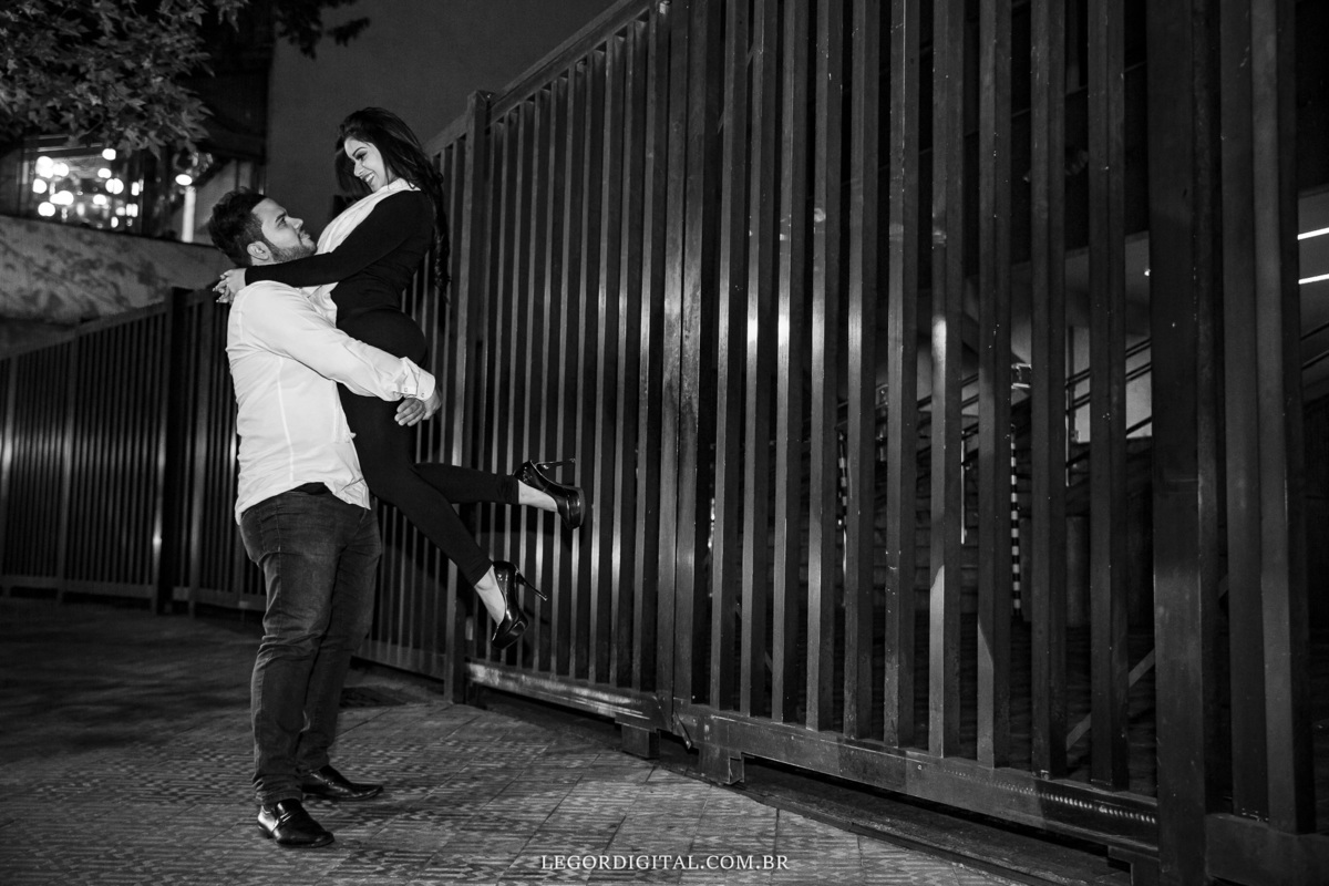 Ensaio de casal a noite