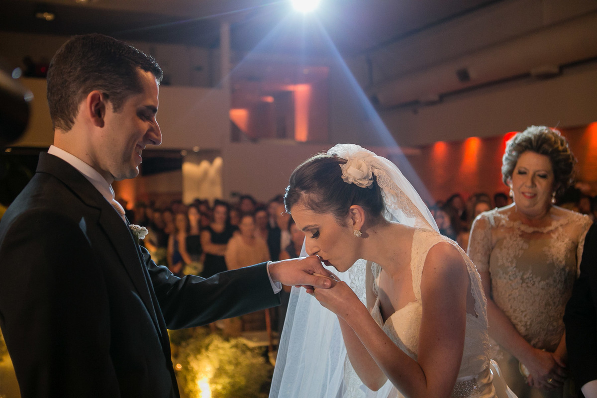 Cerimonia de casamento realizada no espaço Trivento, na cidade de São Paulo.