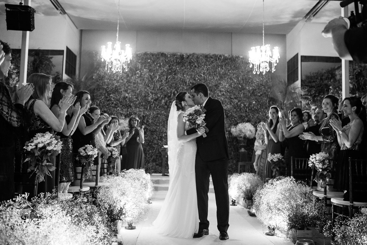 Cerimonia de casamento realizada no espaço Trivento, na cidade de São Paulo.