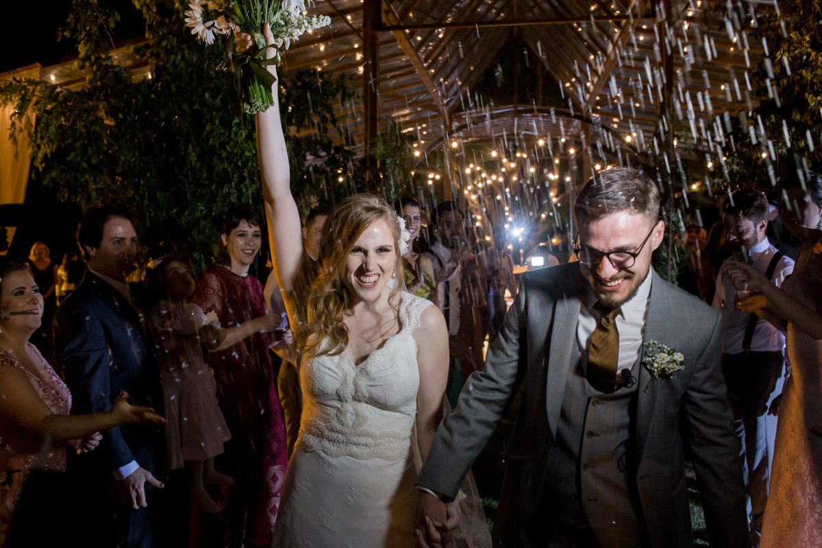 saída de cerimonia emocionante