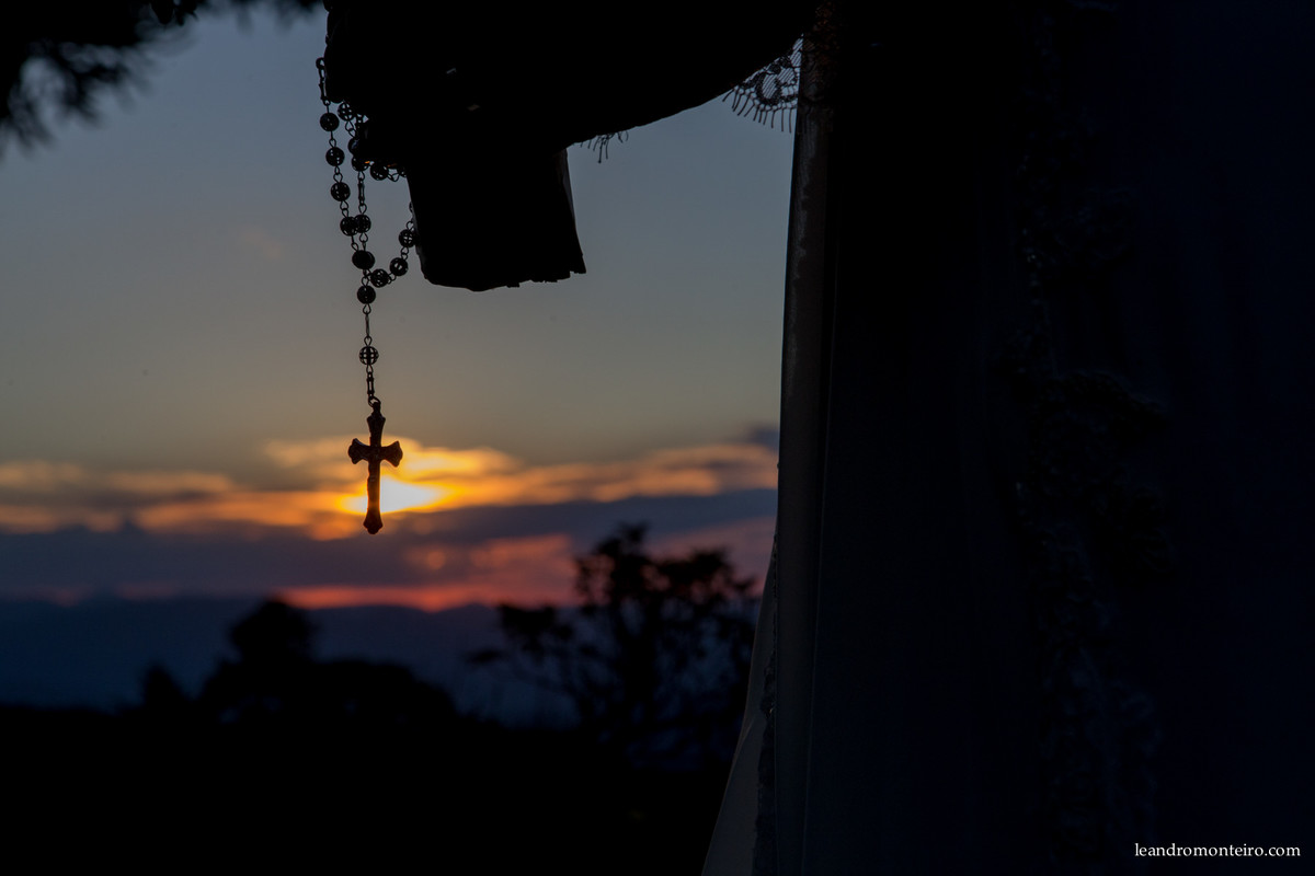 detalhe do terço da noiva