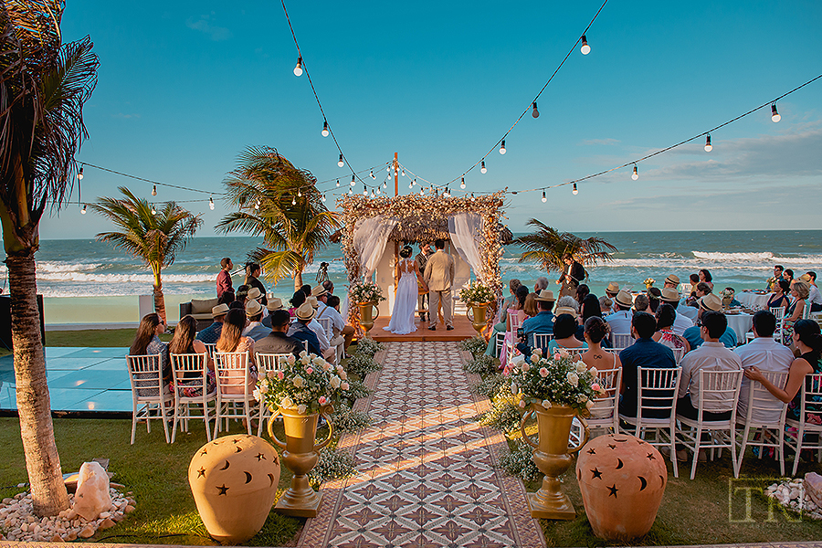 Casamento na praia - Casa branca
